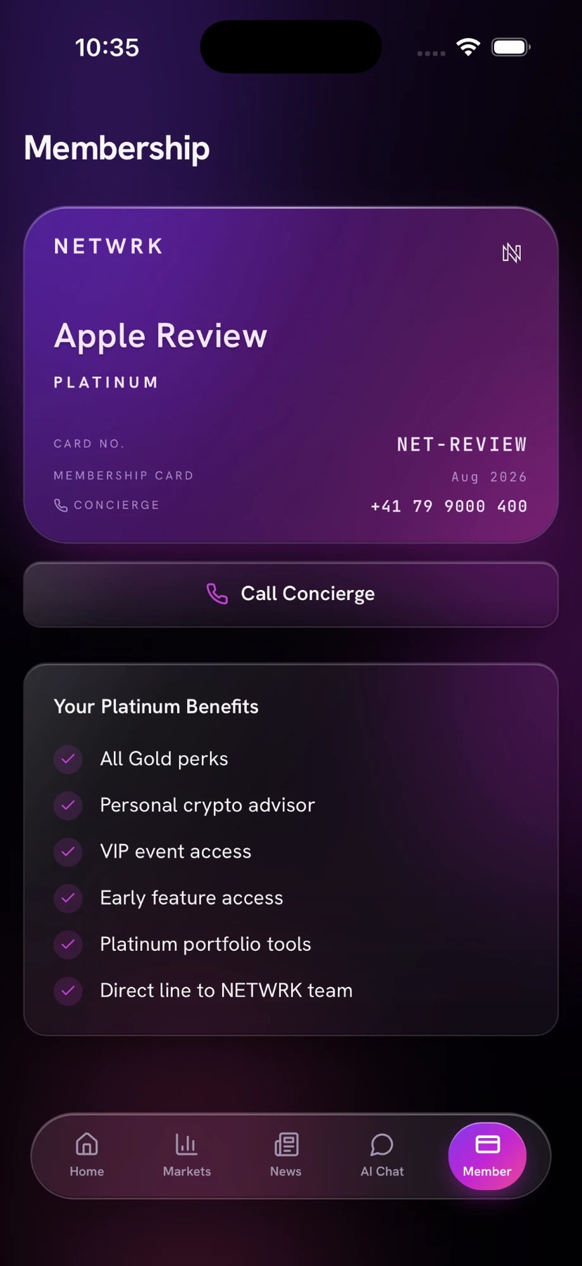 NETWRK AI membership card
